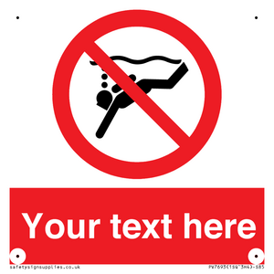 Custom prohibition No sub aqua diving